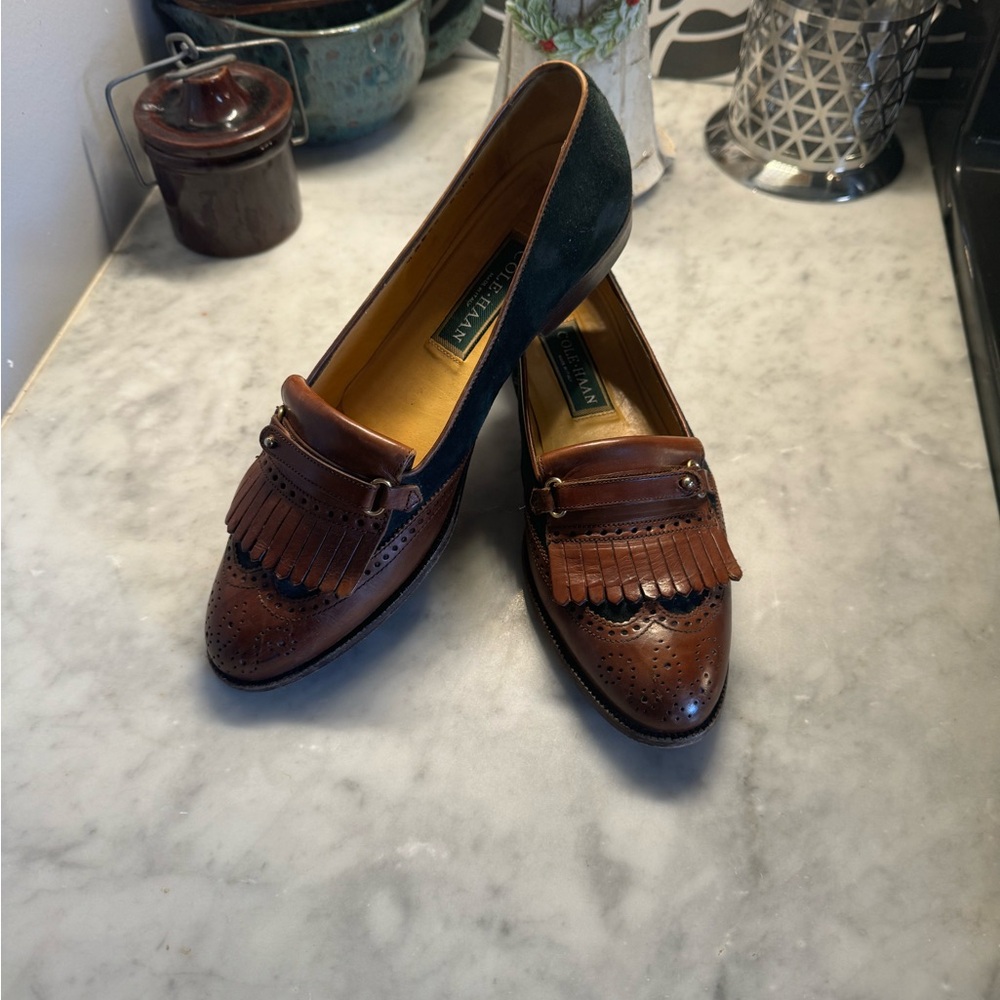 Cole Haan Brown and Black Loafers